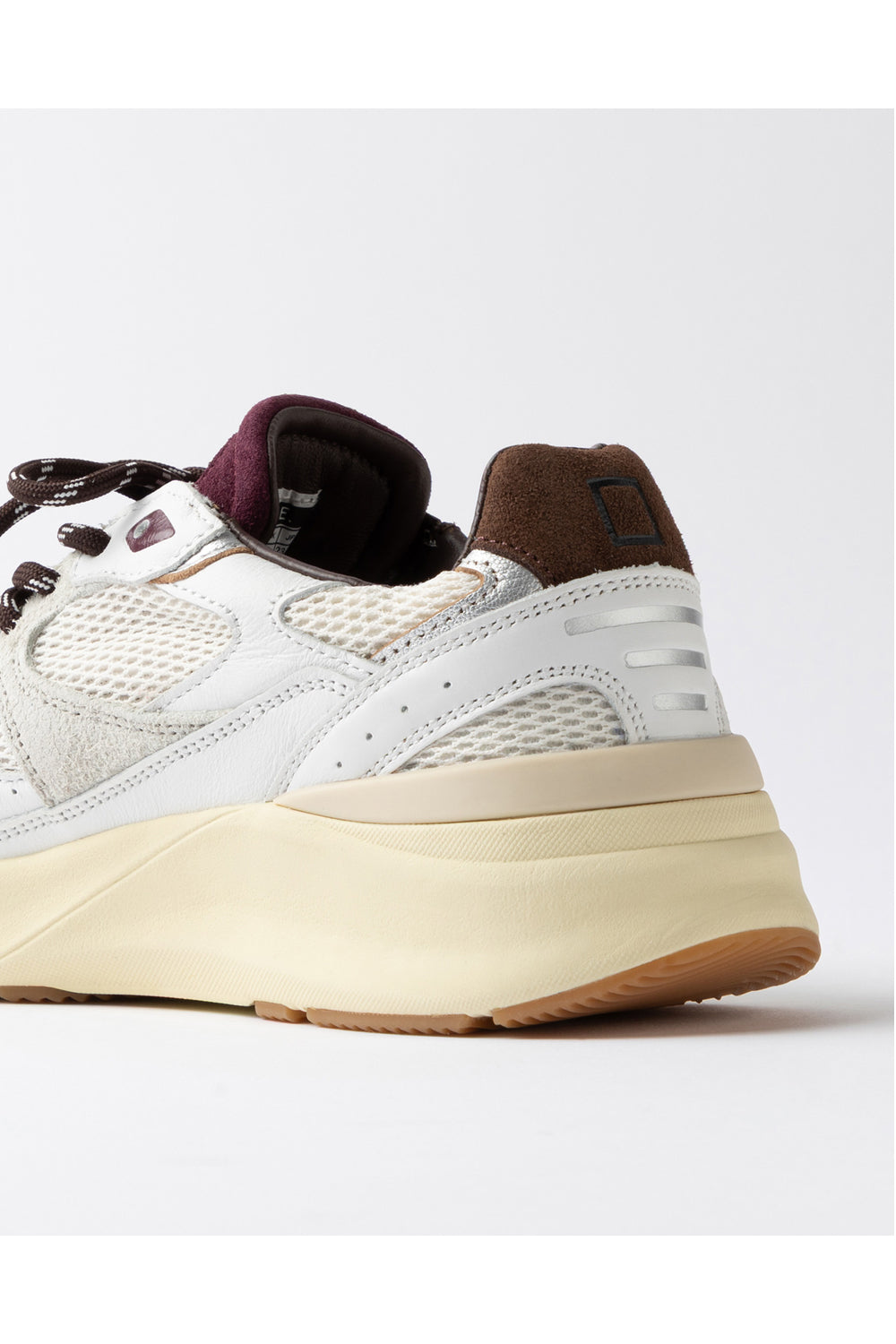 D.A.T.E. Sneakers Musa HF in bianco e marrone