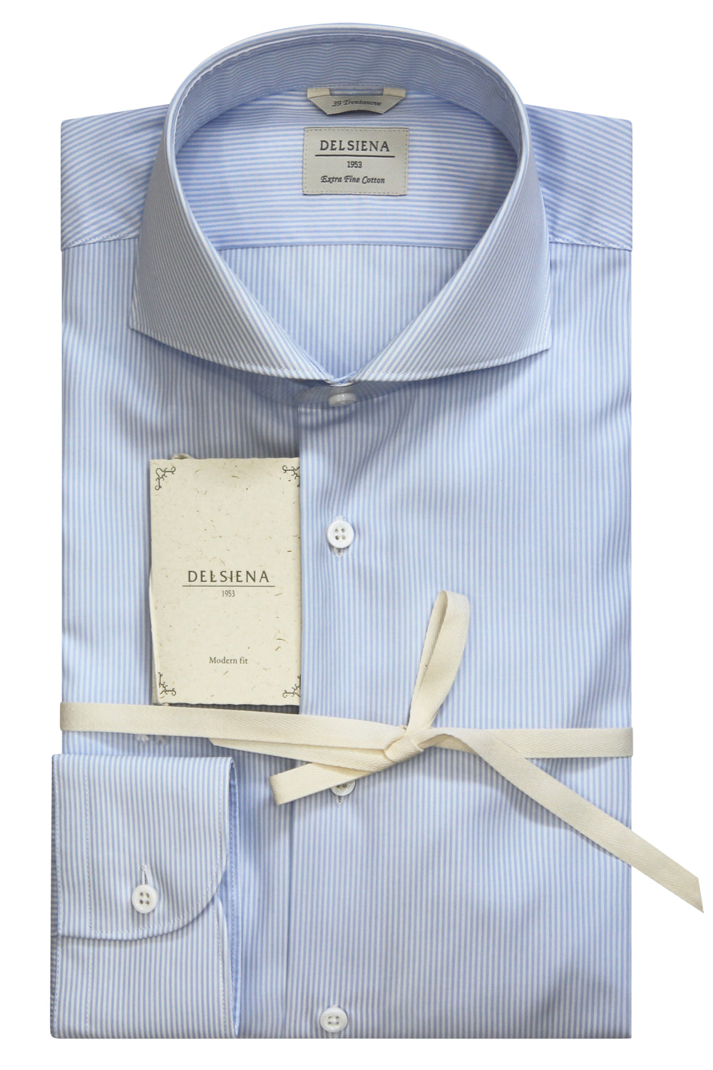 DEL SIENA Camicia in cotone microriga