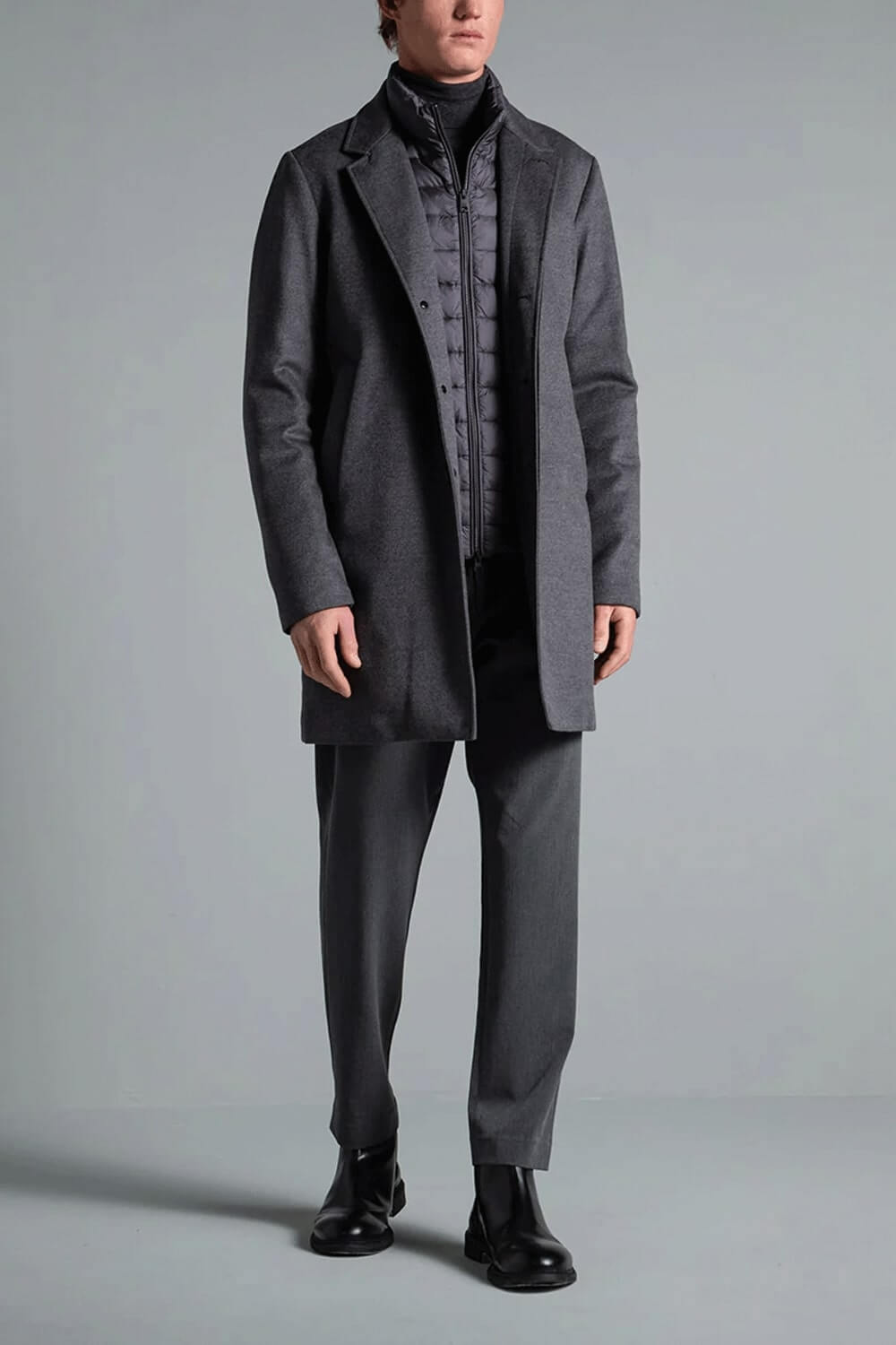 DUNO Cappotto in lana tecnico modello Fondo Uncategorized DUNO
