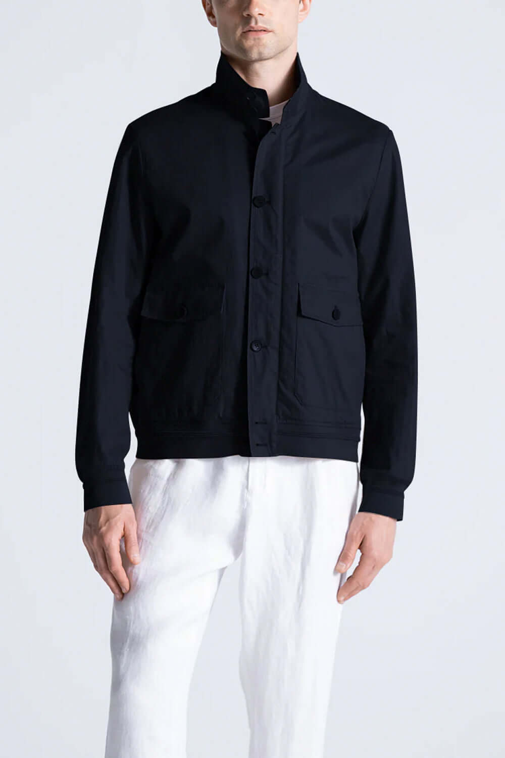 DUNO Bomber in tessuto waterproof di lino