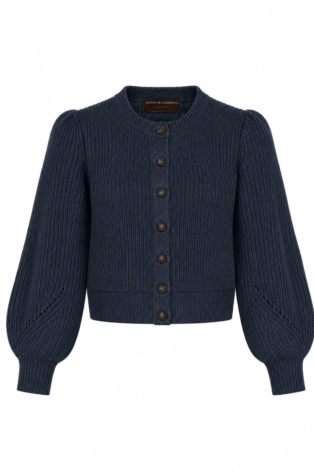 FILIPPO DE LAURENTIIS Cardigan a coste in lana e cashmere