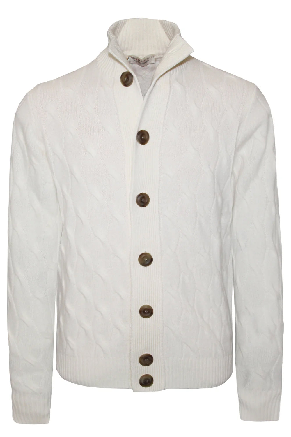 FILIPPO DE LAURENTIIS Cardigan in lana e cashmere a trecce Uncategorized FILIPPO DE LAURENTIIS