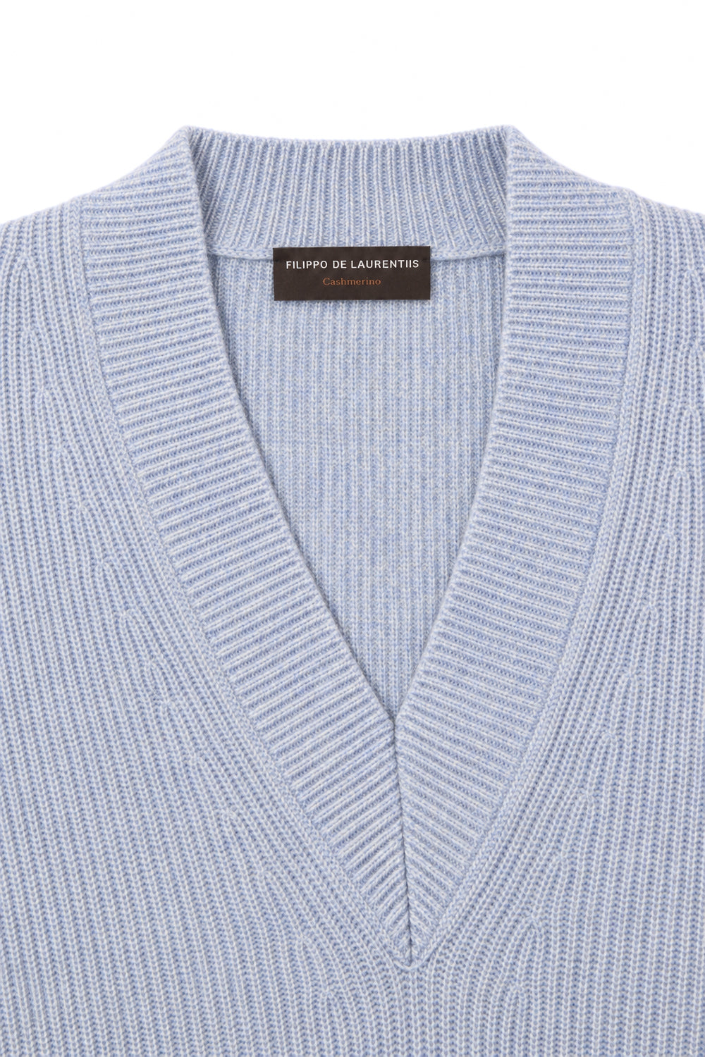 FILIPPO DE LAURENTIIS Giromaniche scollo a V in lana e cashmere