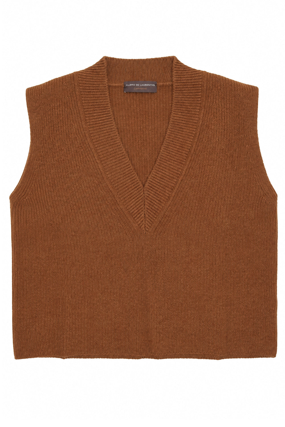 FILIPPO DE LAURENTIIS Giromaniche scollo a V in lana e cashmere