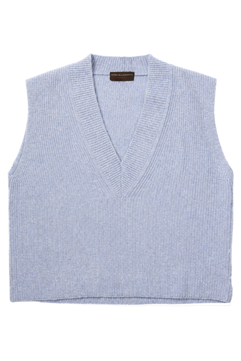 FILIPPO DE LAURENTIIS Giromaniche scollo a V in lana e cashmere