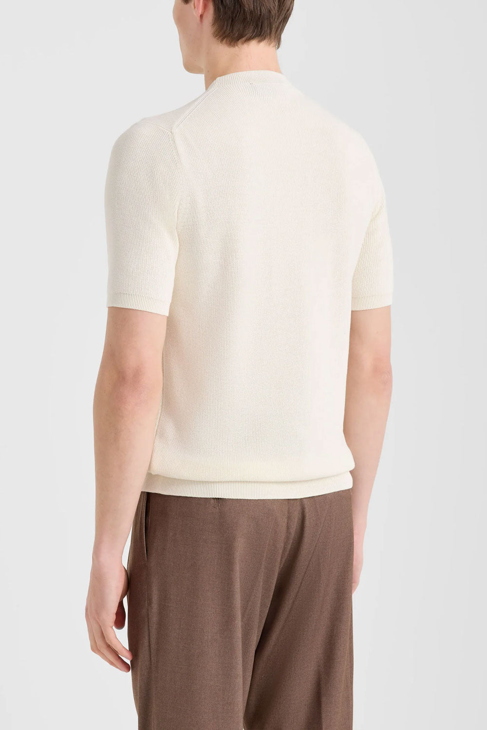 FILIPPO DE LAURENTIIS Maglia girocollo in cotone punto pannocchia