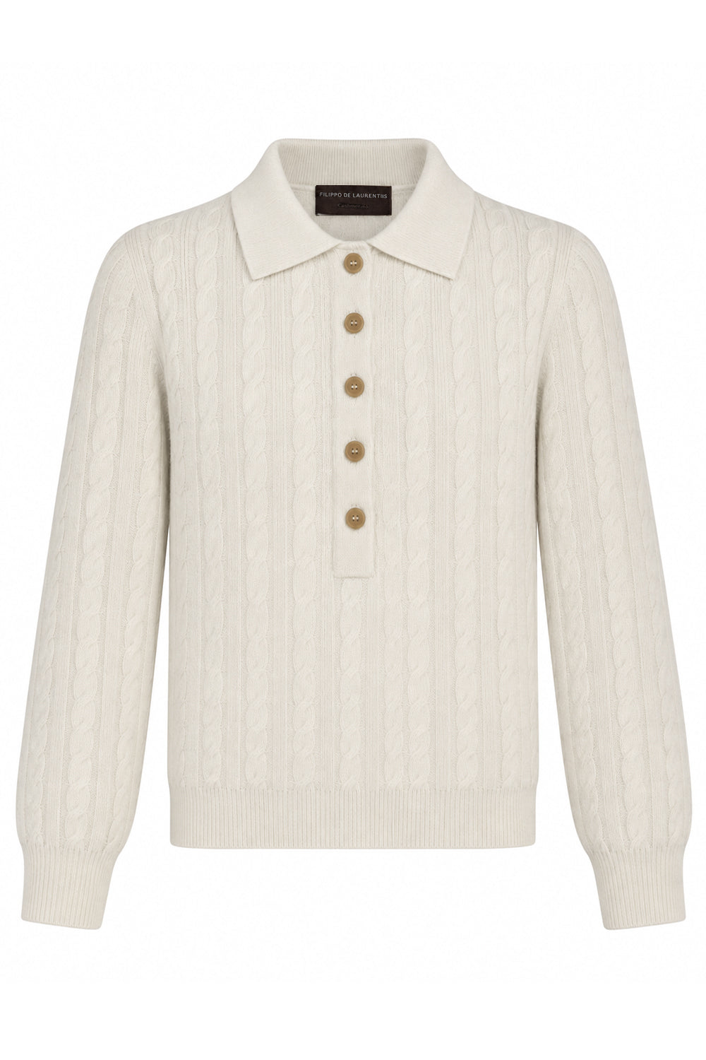FILIPPO DE LAURENTIIS Polo in lana e cashmere a trecce