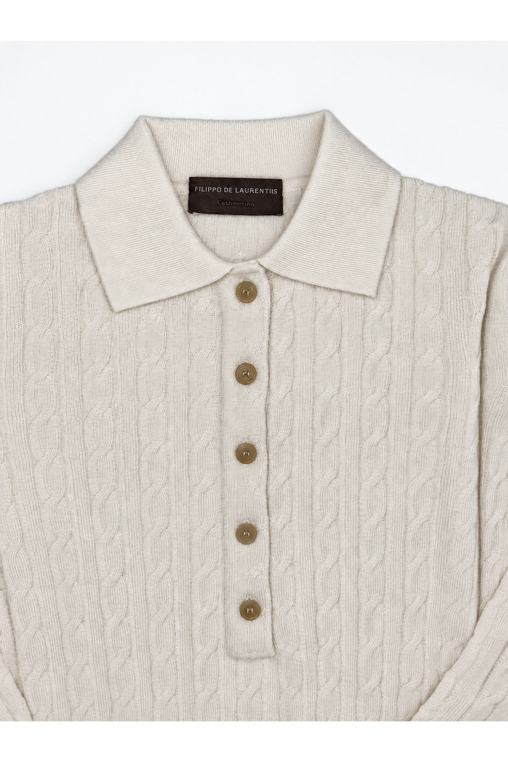 FILIPPO DE LAURENTIIS Polo in lana e cashmere a trecce