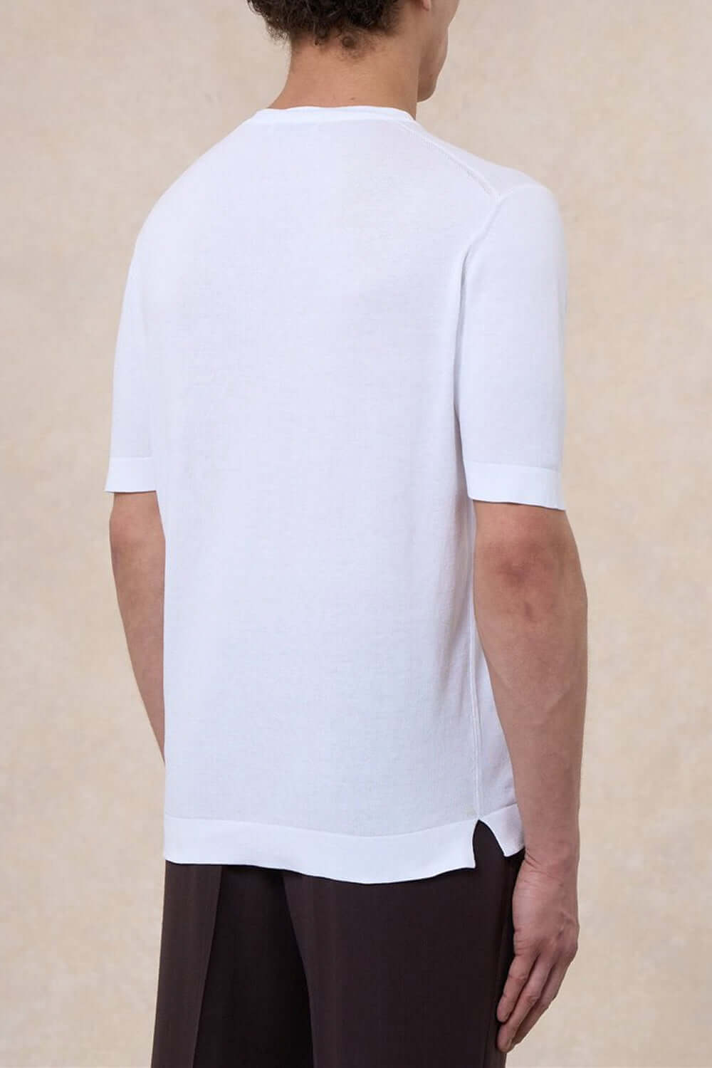 FILIPPO DE LAURENTIIS Tshirt in cotone punto riso