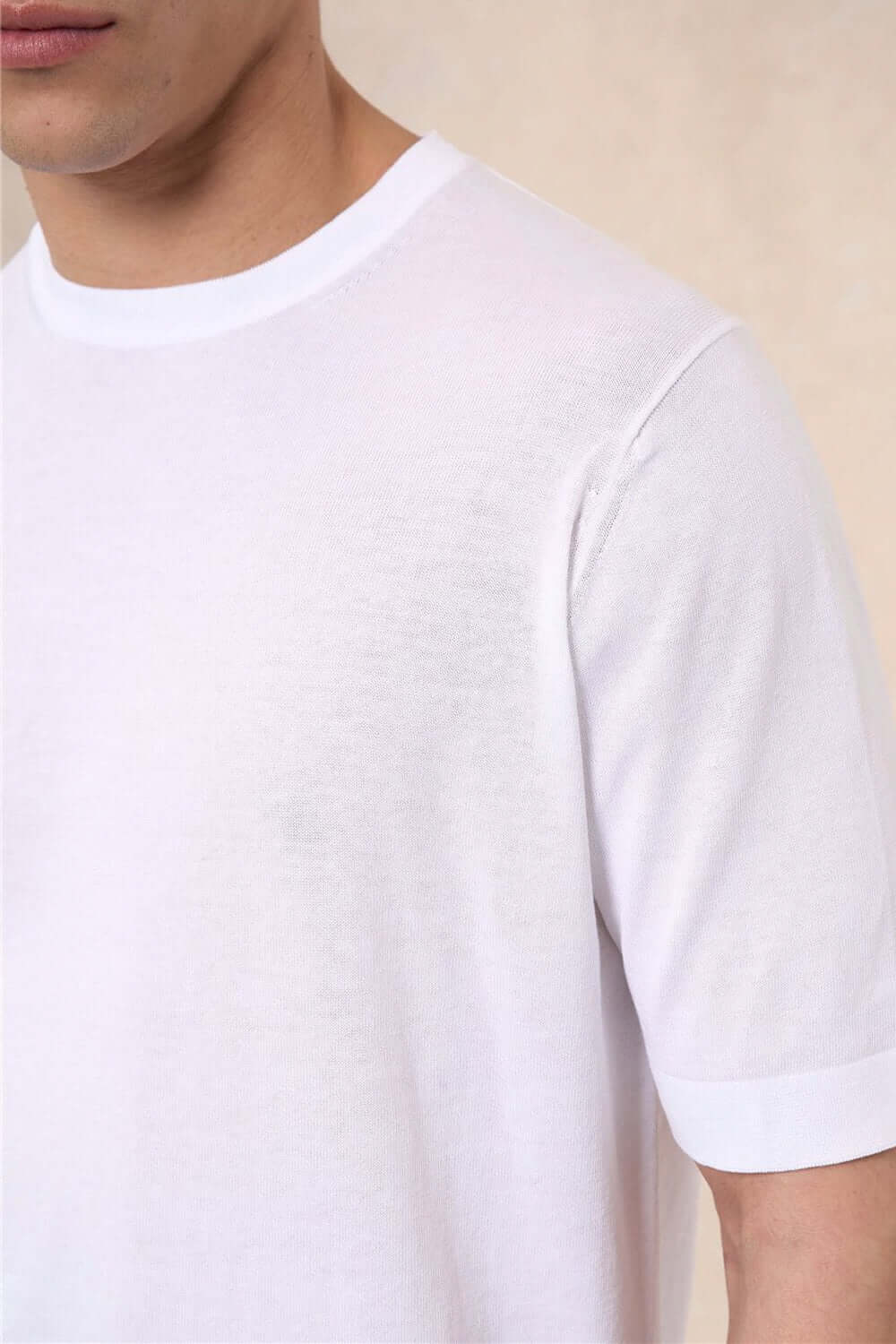 FILIPPO DE LAURENTIIS Tshirt in cotone punto riso