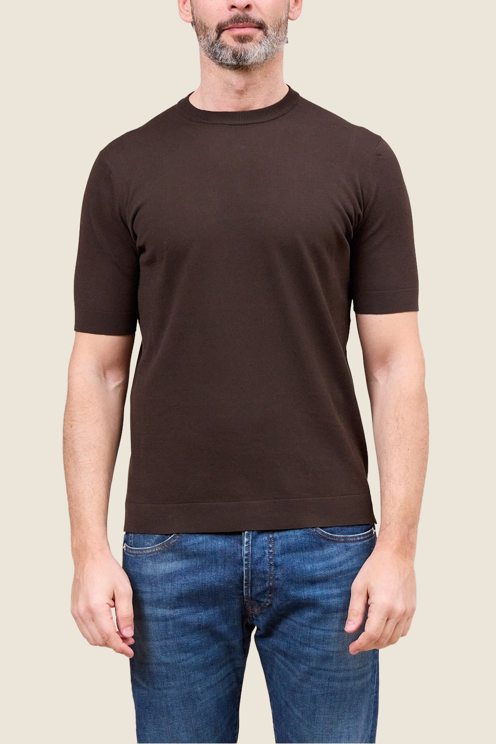 FILIPPO DE LAURENTIIS Tshirt in cotone punto riso
