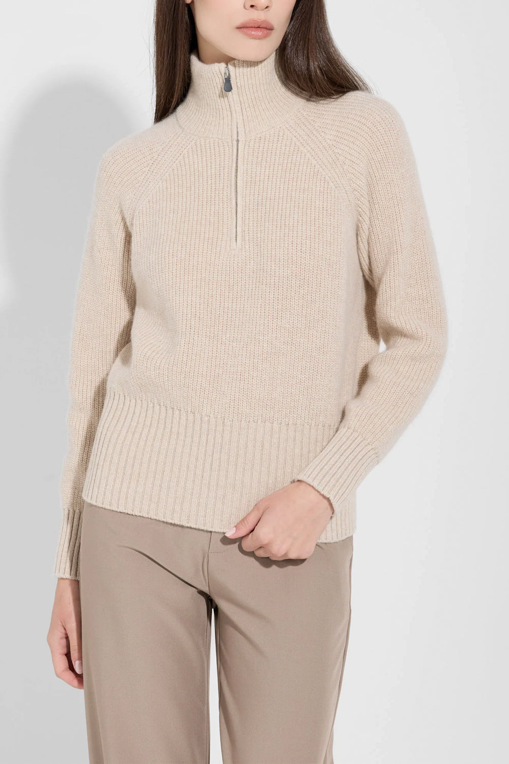 FILIPPO DE LAURENTIIS Maglia lana e cashmere mezza zip