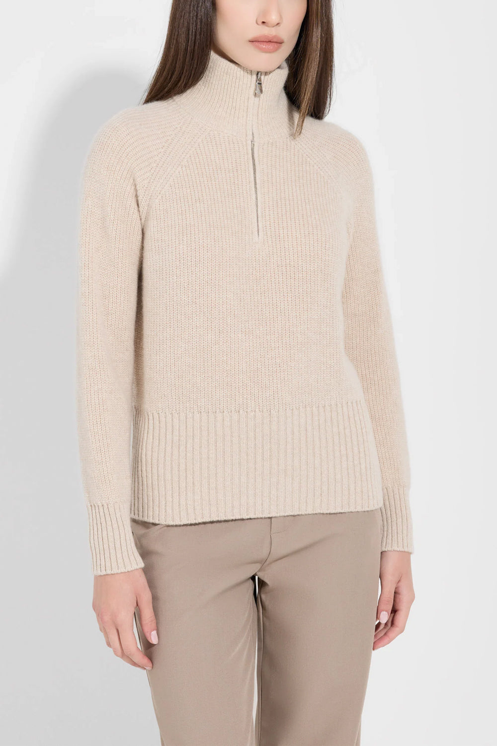 FILIPPO DE LAURENTIIS Maglia lana e cashmere mezza zip