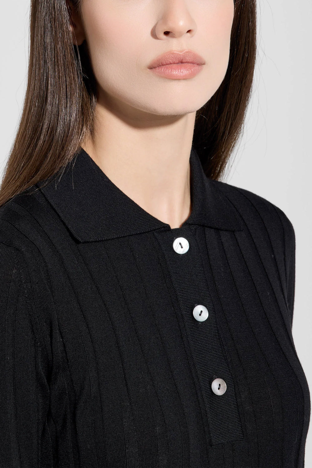 FILIPPO DE LAURENTIIS Maglia polo in lana a coste