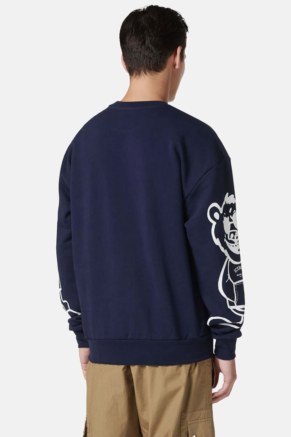 ICEBERG Felpa stampa bear e ricamo logo