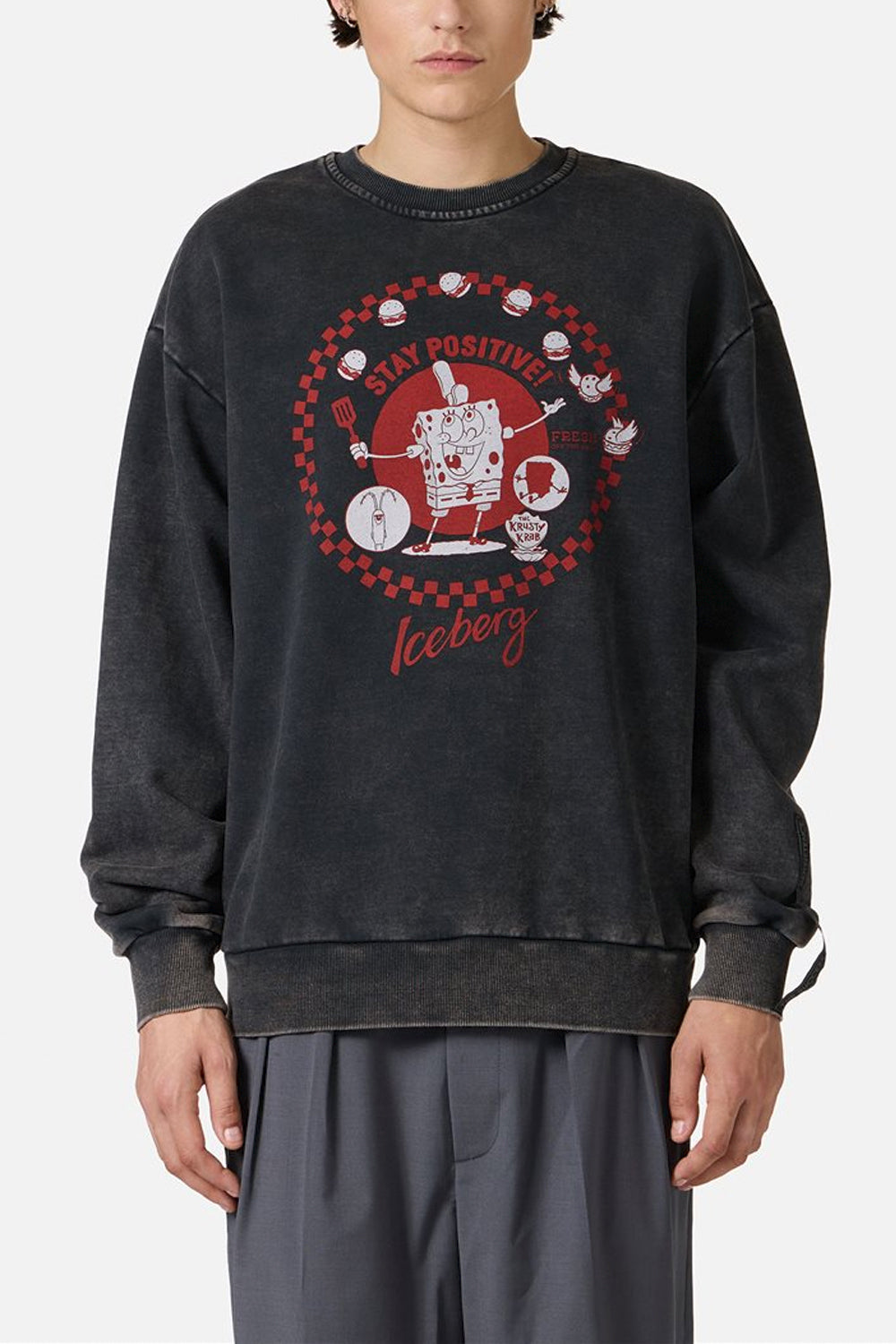 ICEBERG Felpa regular fit con stampa Spongebob