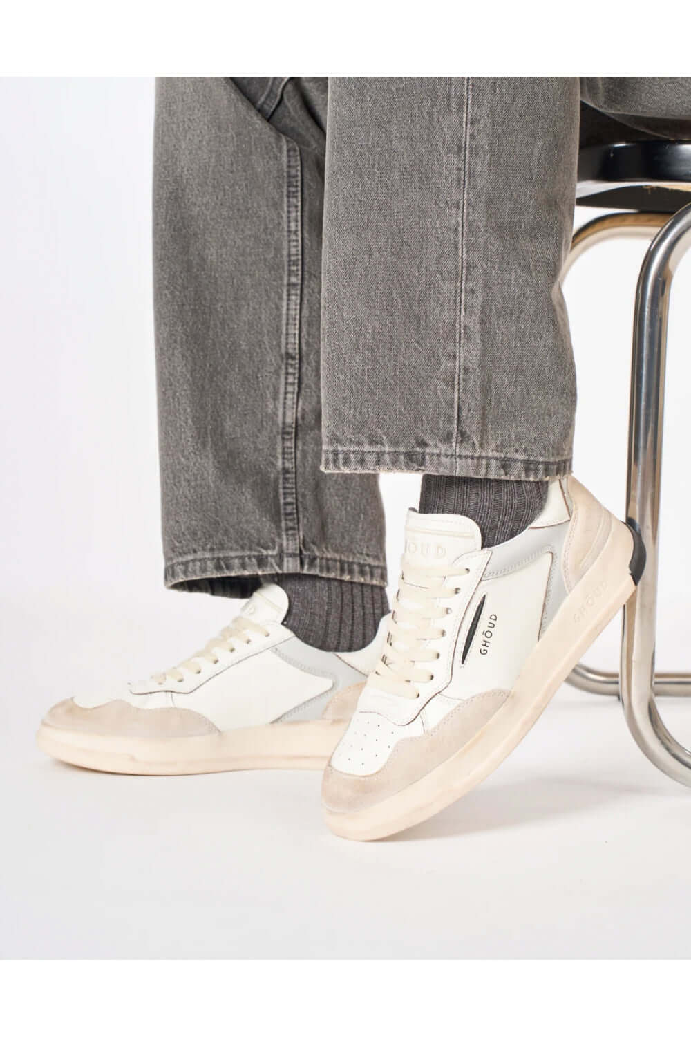 GHOUD Scarpe Tweener Low Boomerang Bianco Grigio