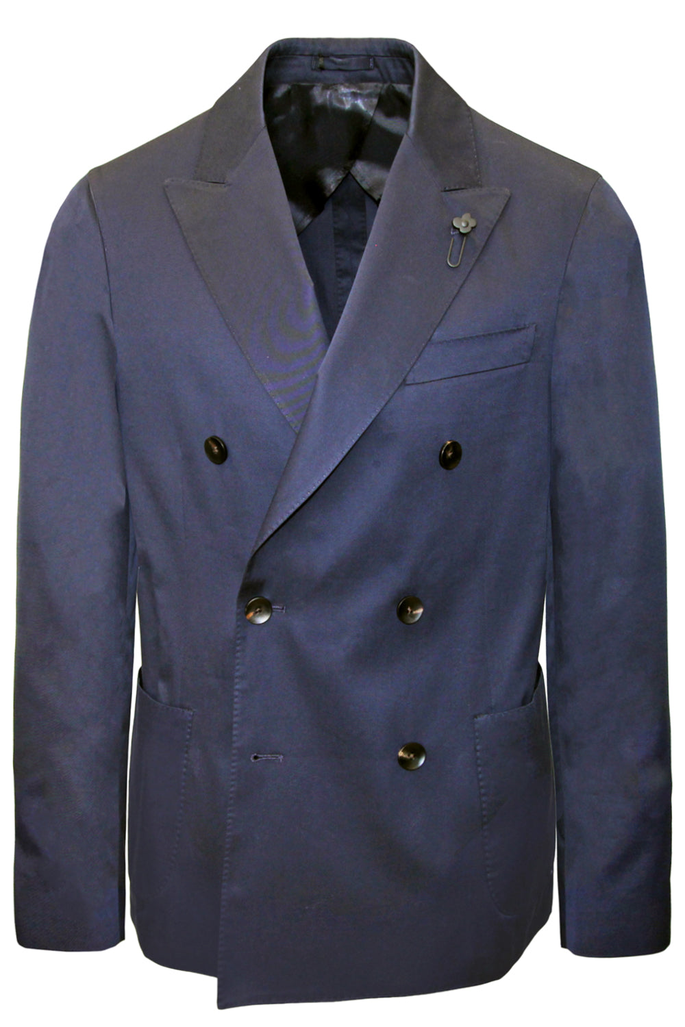 LARDINI Giacca doppiopetto in cotone LARDINI