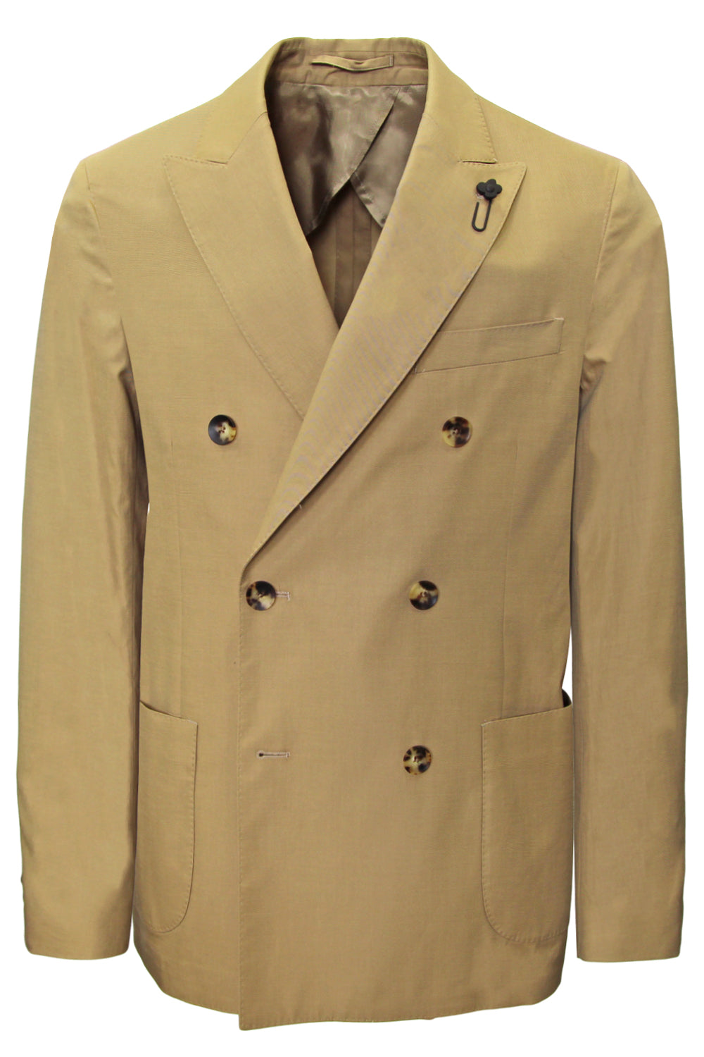 LARDINI Giacca doppiopetto in cotone LARDINI