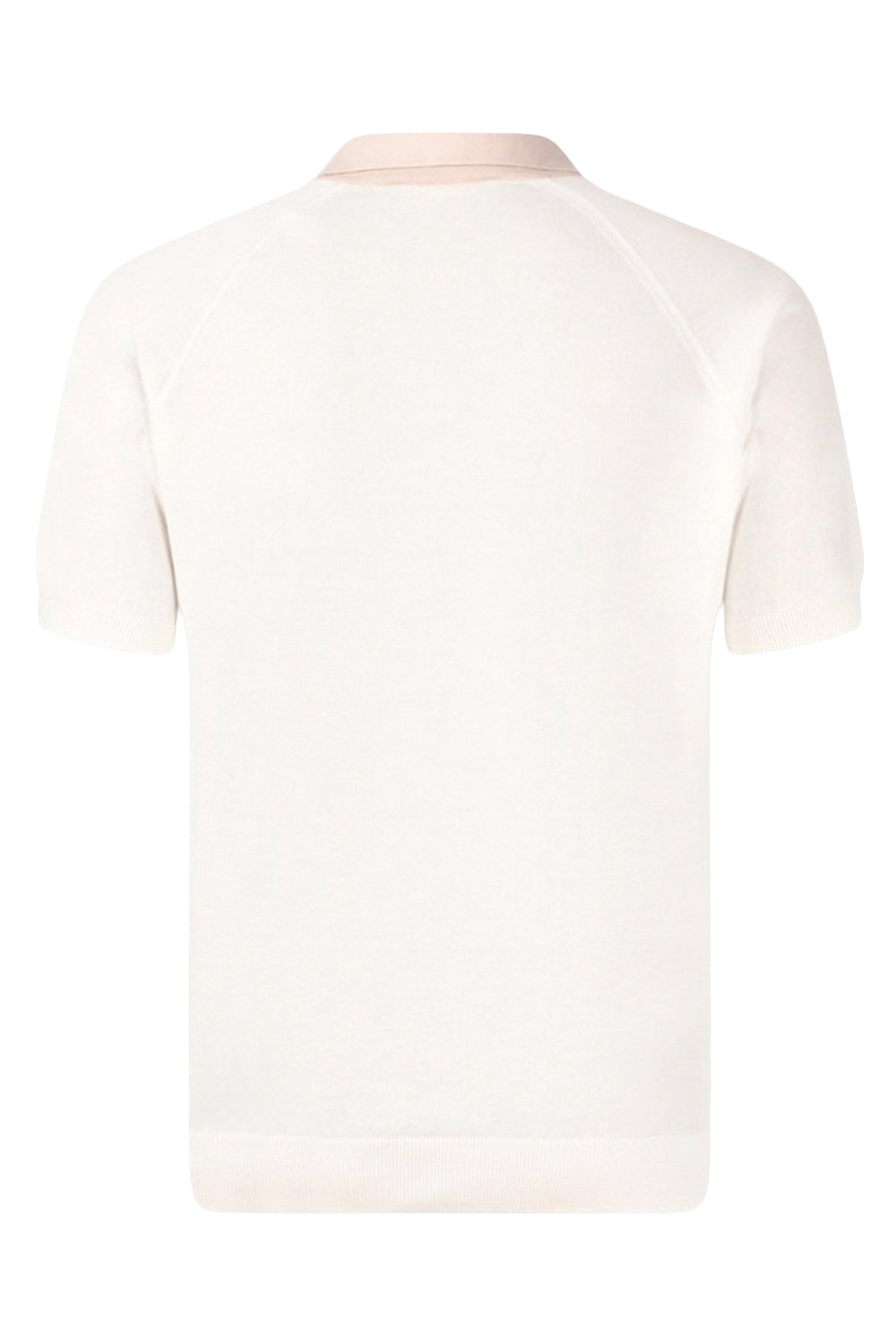 GRAN SASSO Polo Tennis in seta con profili a contrasto