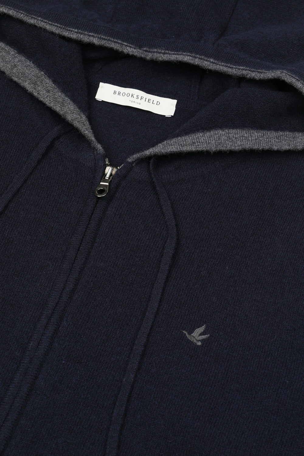 BROOKSFIELD Giubbotto con zip in maglia in lana con cappuccio