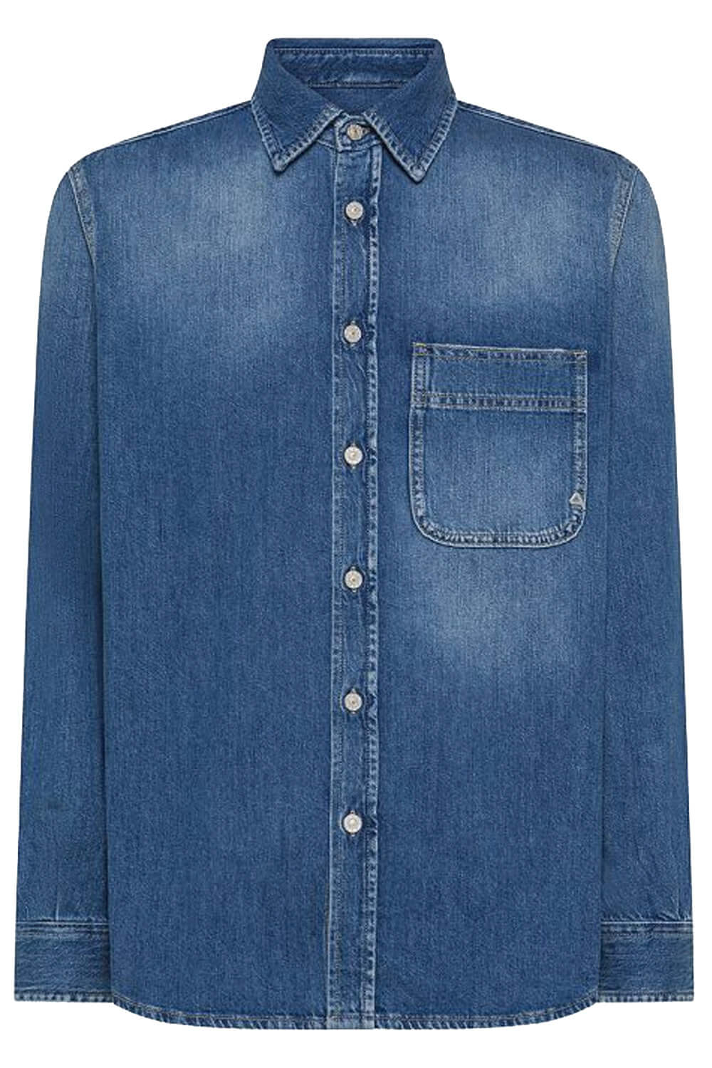 CYCLE Camicia in denim lavaggio medio vintage
