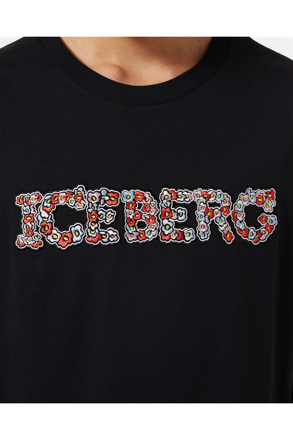 ICEBERG T-shirt con logo floreale ICEBERG