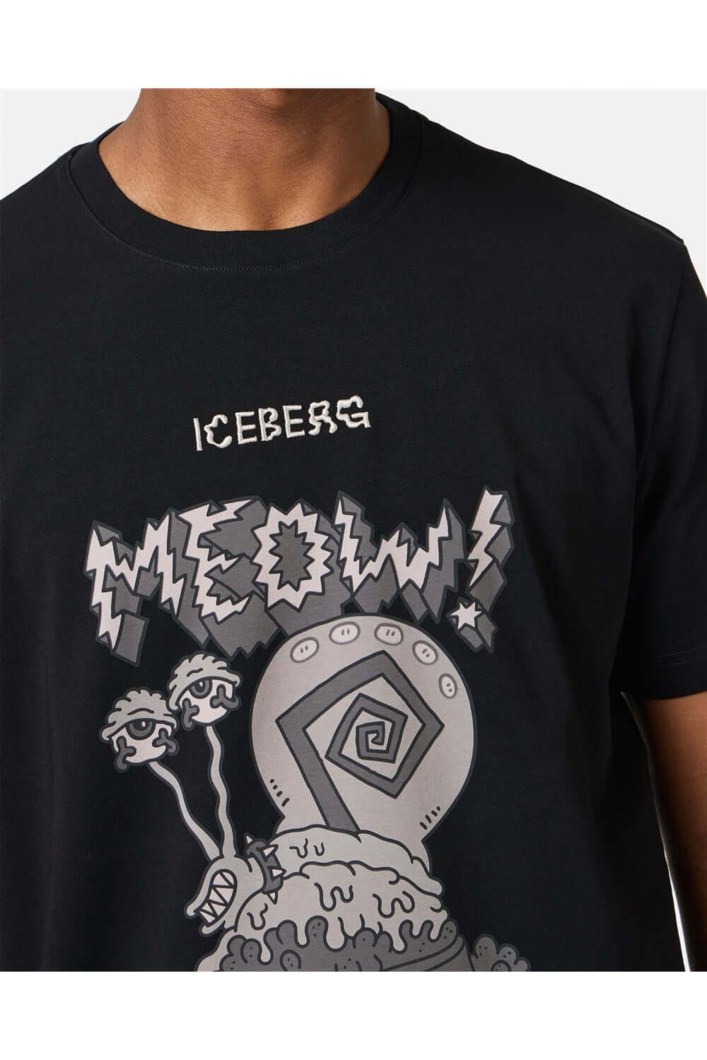 ICEBERG T-shirt regular fit in jersey stretch sostenibile