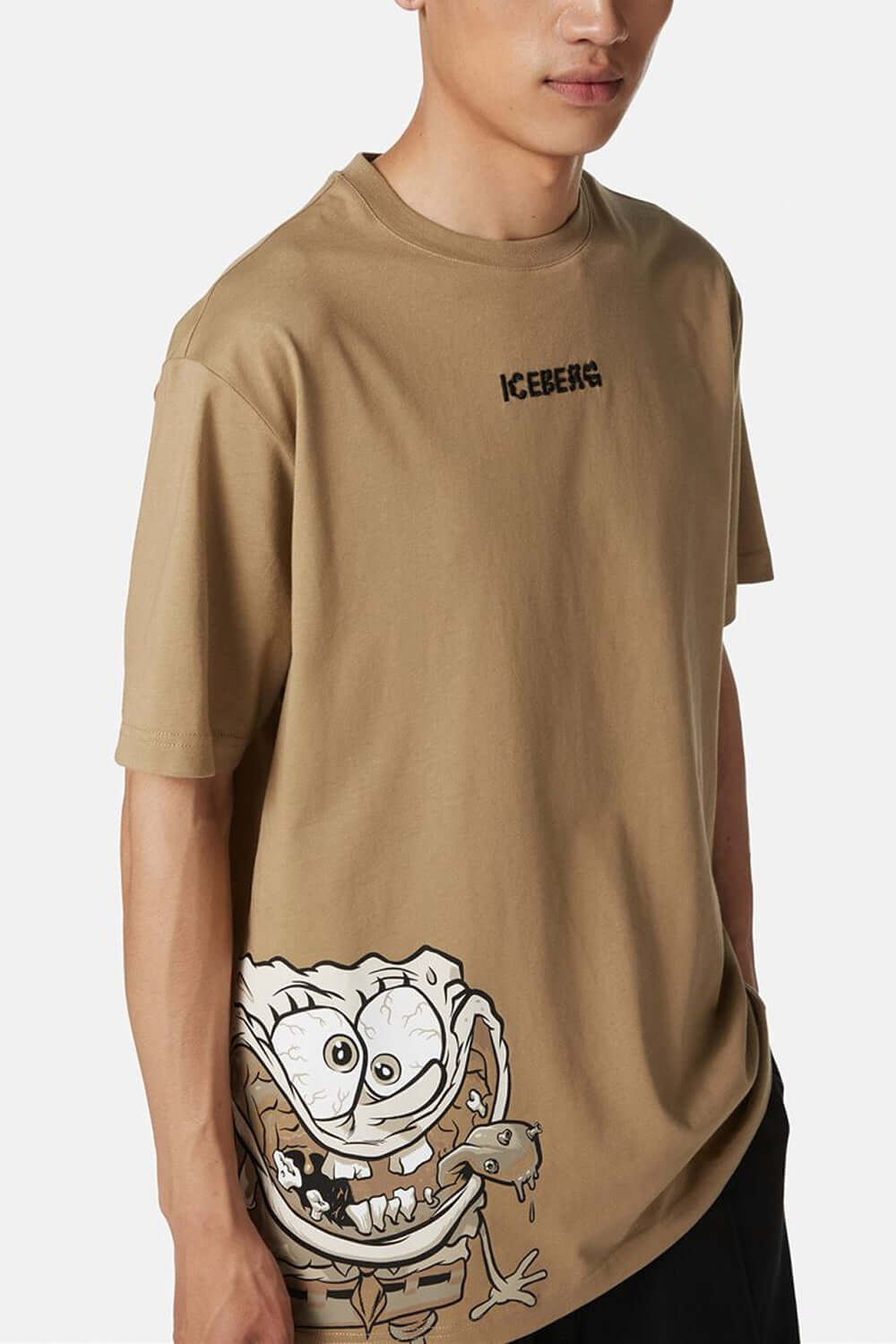 ICEBERG T-shirt regular fit con stampa SpongeBob in jersey