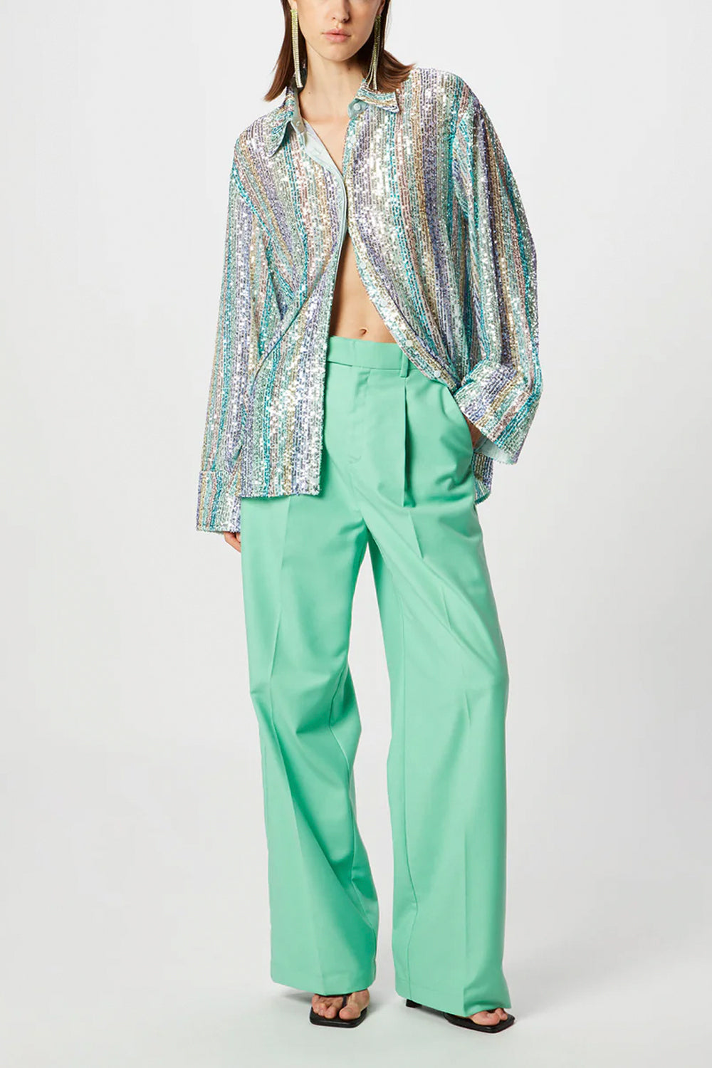 ISABELLE BLANCHE Camicia in pailettes multicolor ISABELLE BLANCHE