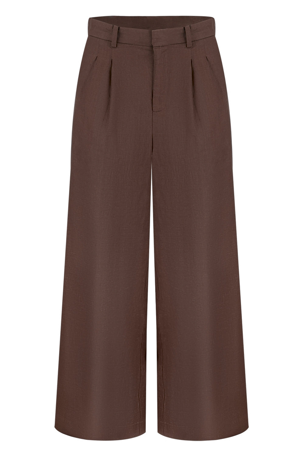 ISABELLE BLANCHE Pantalone in lino con pieghe
