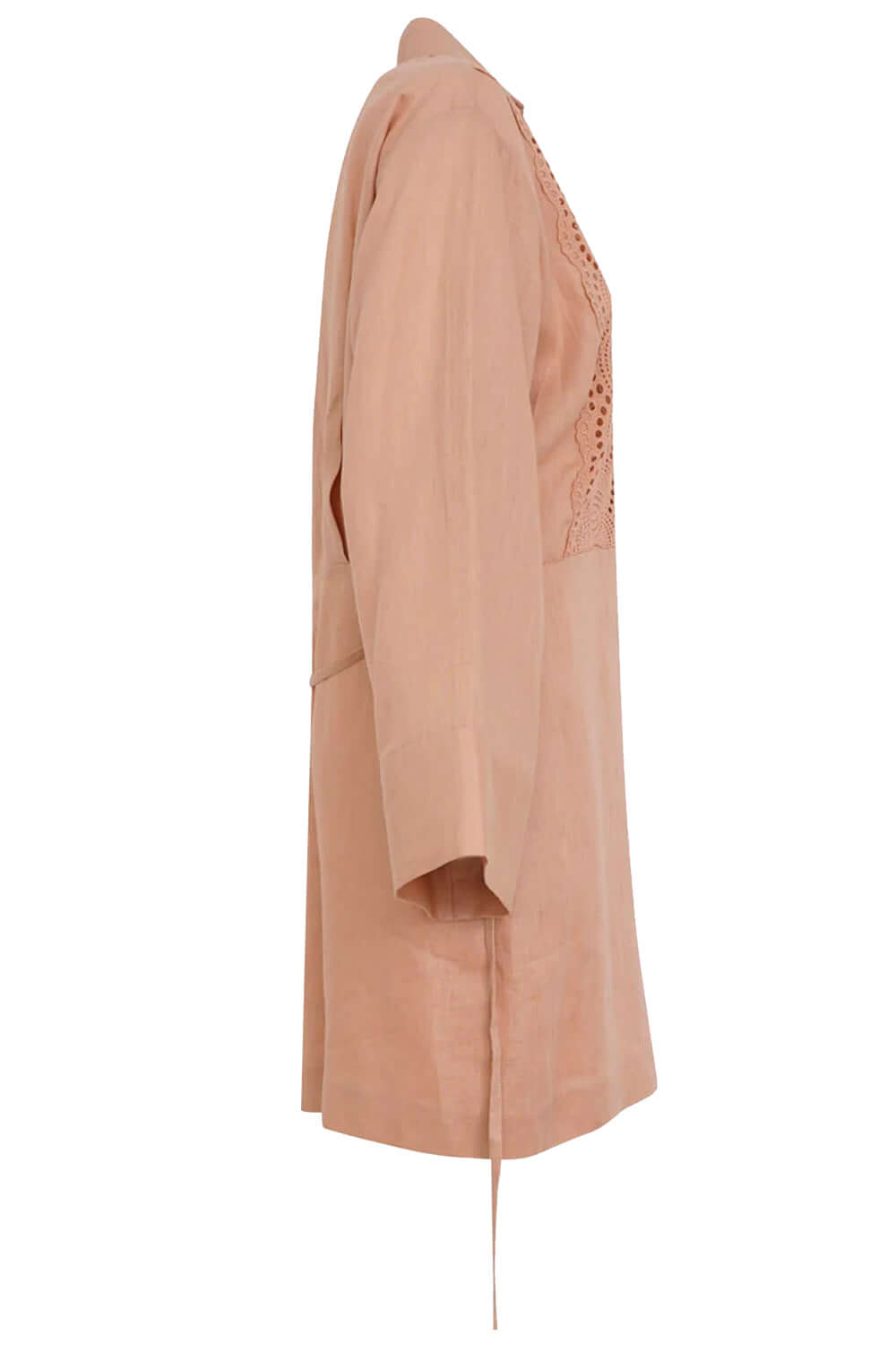 ISABELLE BLANCHE Abito in lino con dettaglio sangallo Uncategorized ISABELLE BLANCHE