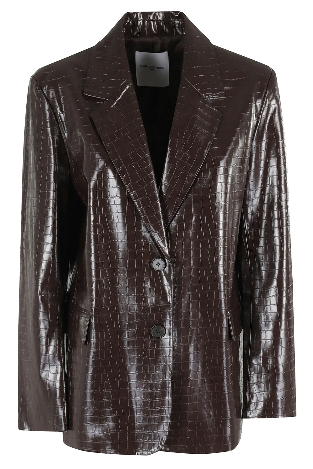 ISABELLE BLANCHE Blazer in ecopelle stampa cocco