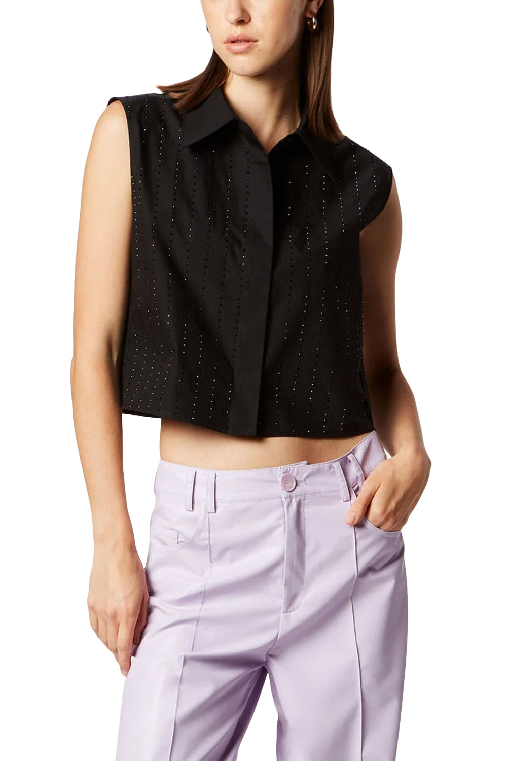 ISABELLE BLANCHE Camicia con applicazioni strass ISABELLE BLANCHE