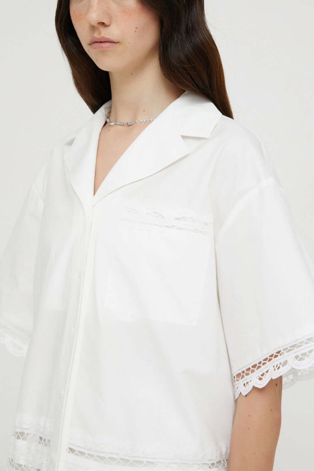 ISABELLE BLANCHE Camicia con passamaneria uncinetto Uncategorized ISABELLE BLANCHE