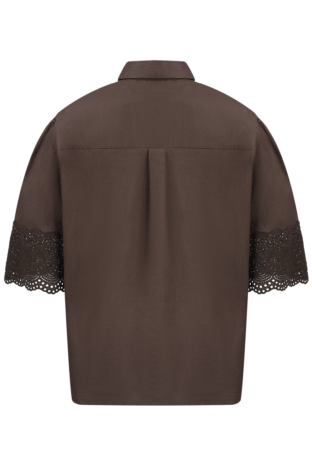 ISABELLE BLANCHE Camicia in lino con manica ricamata
