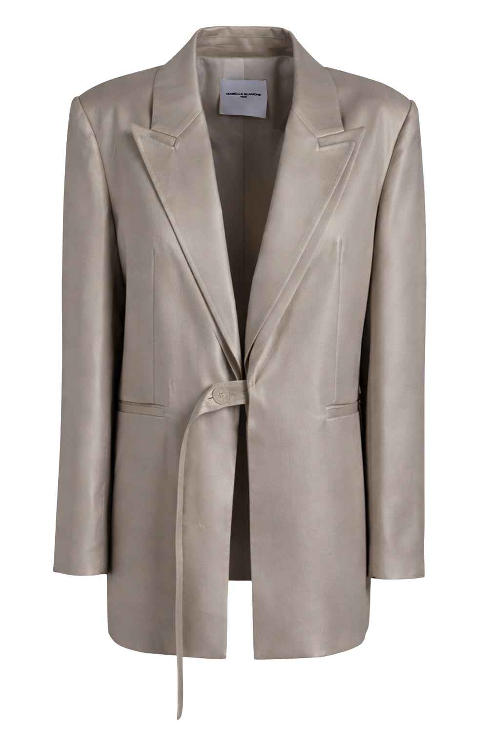 ISABELLE BLANCHE Giacca in tessuto lucido e doppio rever