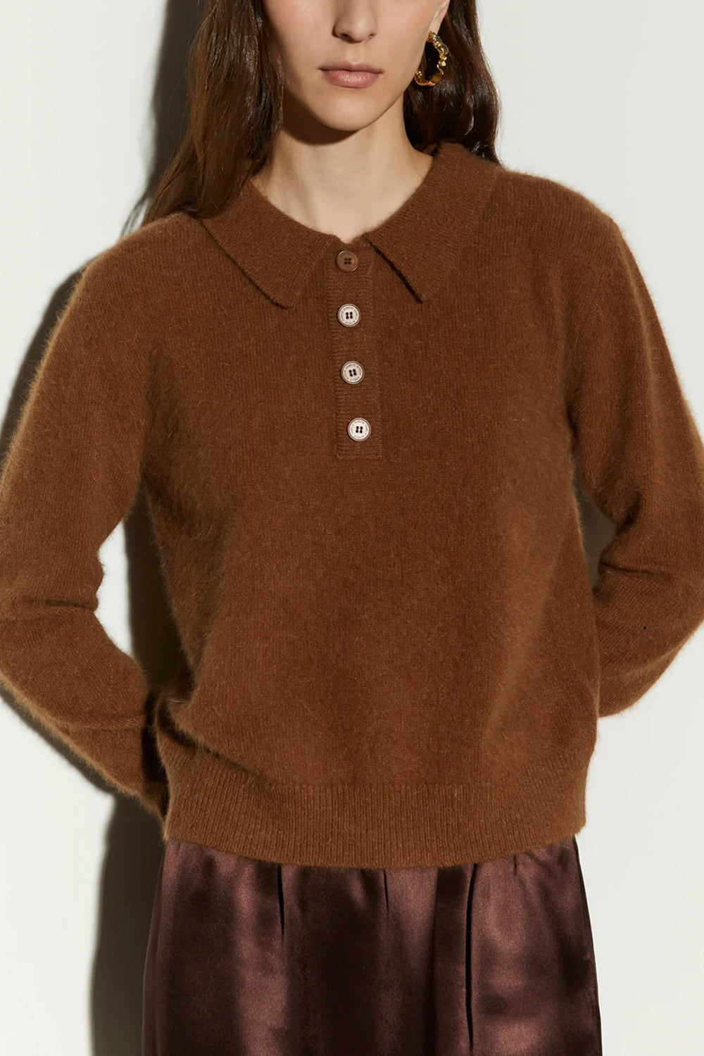 ISABELLE BLANCHE Maglia polo in filato fox