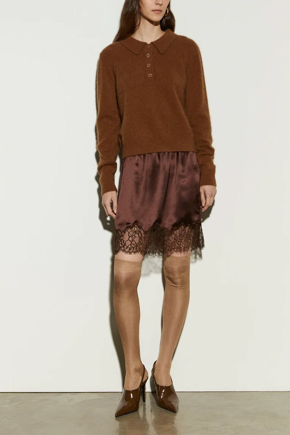 ISABELLE BLANCHE Maglia polo in filato fox