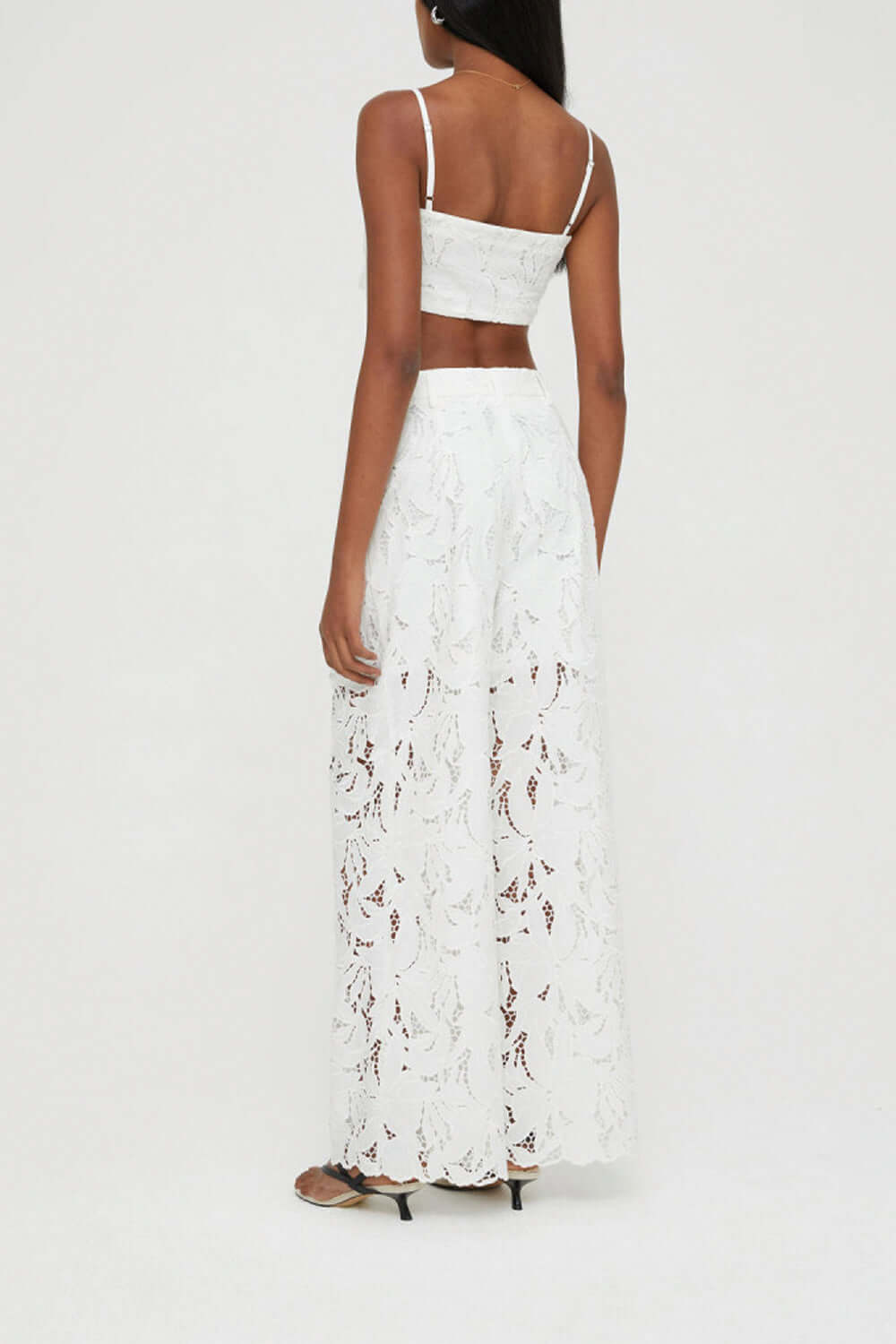 ISABELLE BLANCHE Pantalone in sangallo a fiori Uncategorized ISABELLE BLANCHE