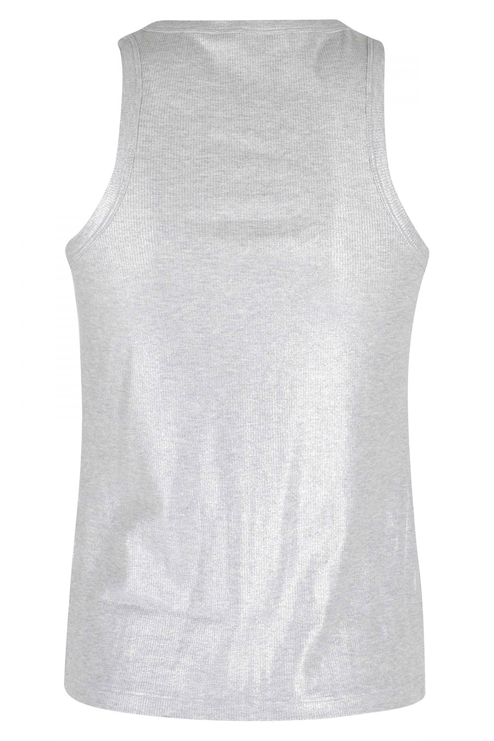 ISABELLE BLANCHE Top a costine con pailettes