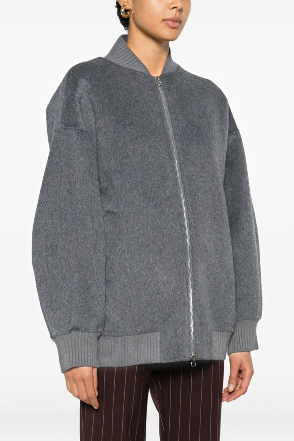 ISABELLE BLANCHE Giacca bomber in lana double