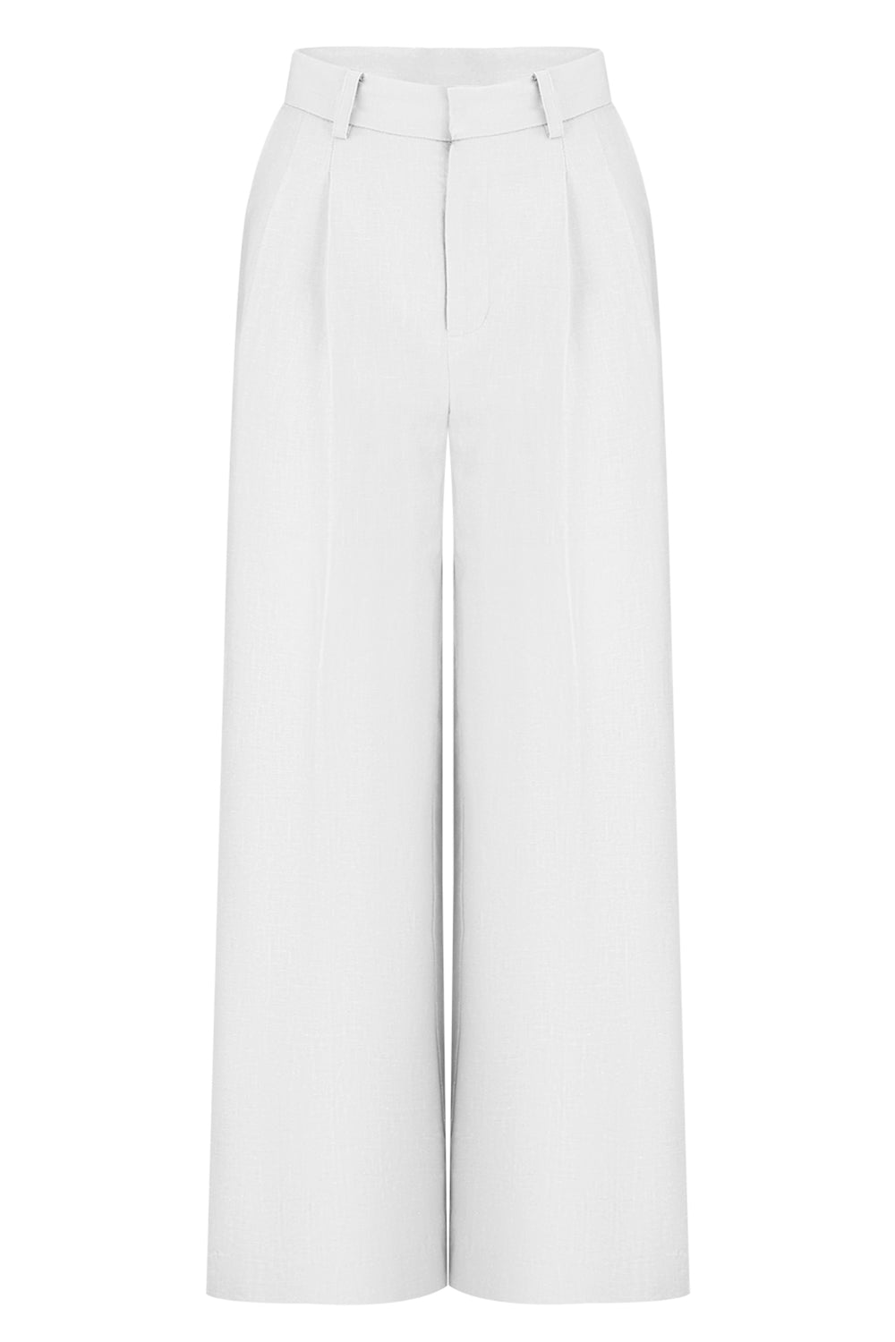ISABELLE BLANCHE Pantalone in lino con pieghe