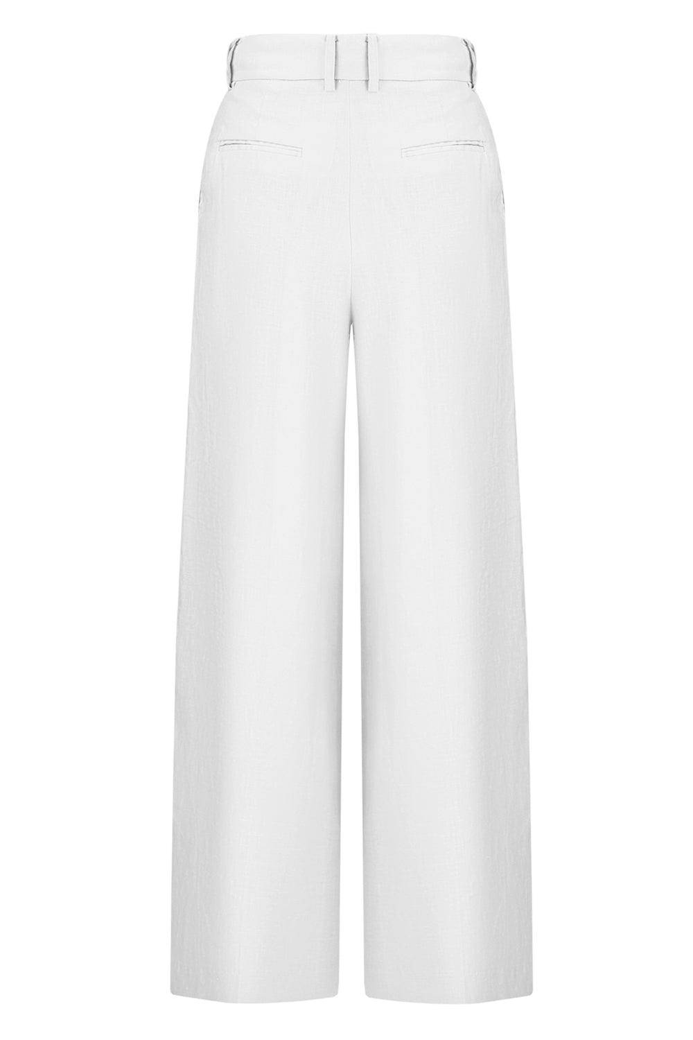 ISABELLE BLANCHE Pantalone in lino con pieghe