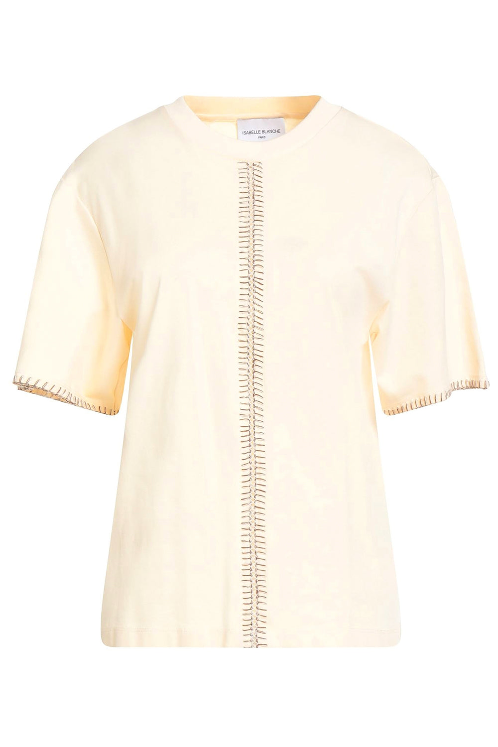 ISABELLE BLANCHE Tshirt con lavorazione frontale