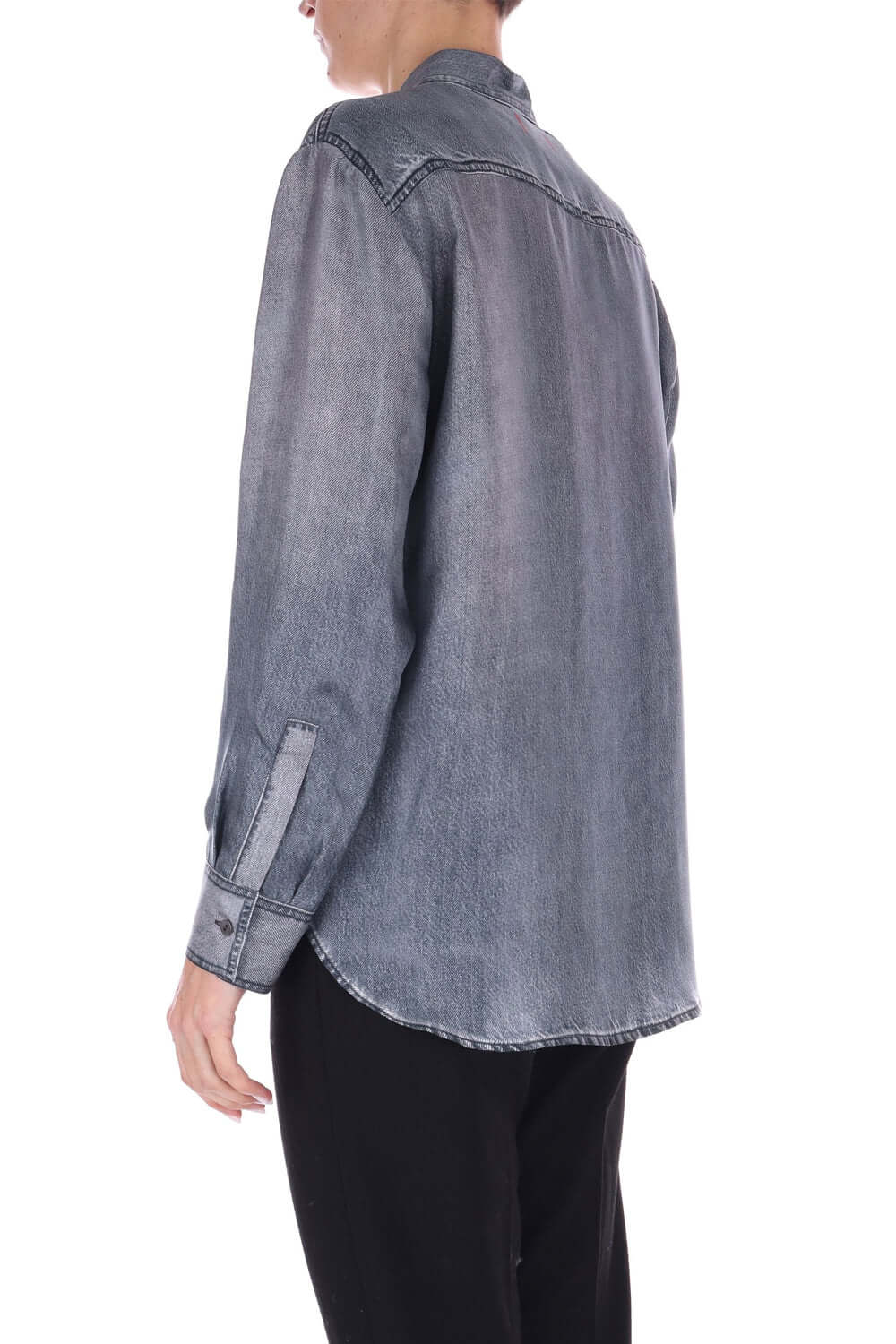 JUCCA Camicia in seta stampa denim