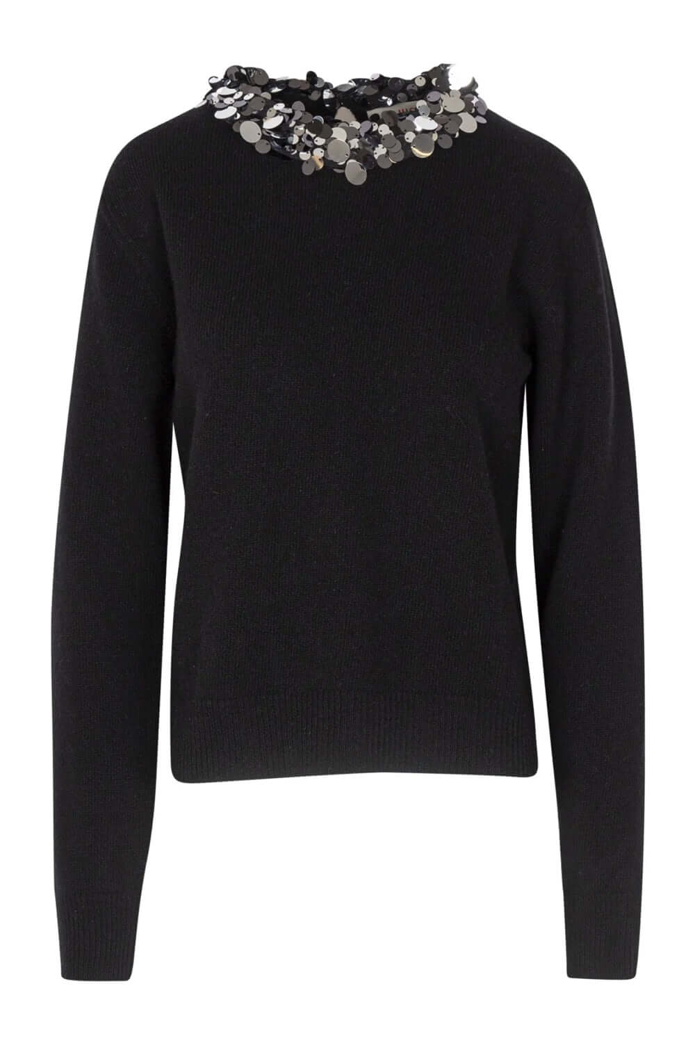 JUCCA Maglia girocollo con bordo pailettes Uncategorized JUCCA
