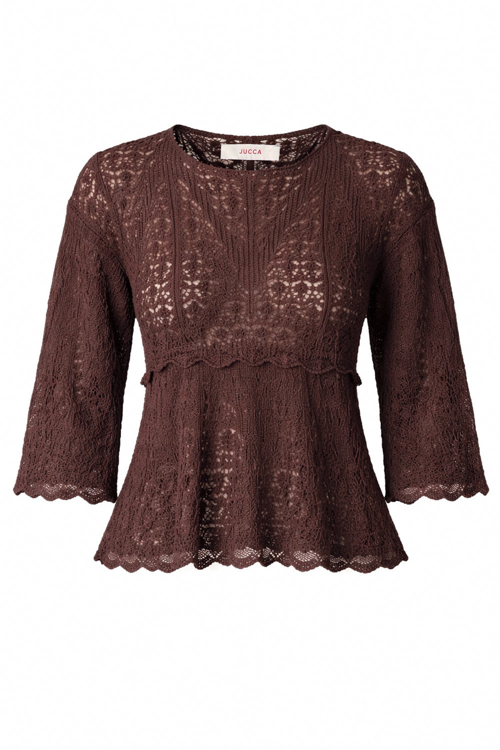 JUCCA Maglia punzonata con balze