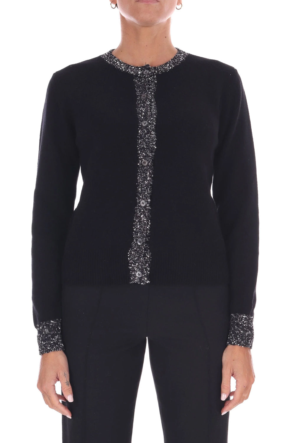 JUCCA Cardigan in lana con pailettes