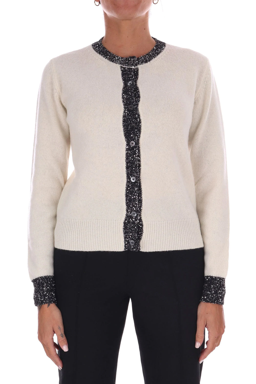 JUCCA Cardigan in lana con pailettes